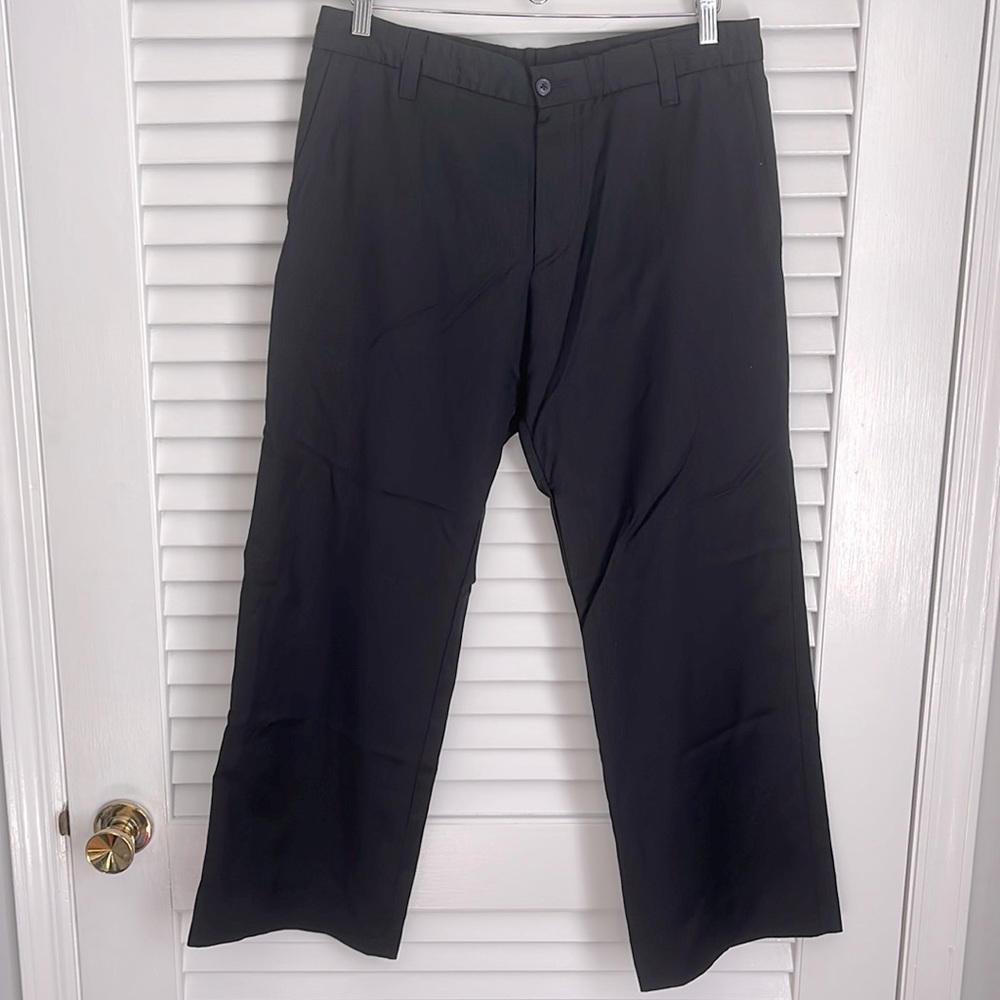HUGO BOSS wool pinstripe trouser relaxed dress pants 34 SHORT